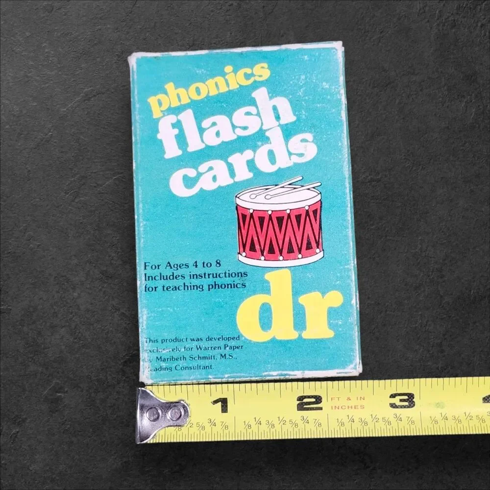 Vintage 1970s Warren Phonics Flash Cards Complete Set Teaching Aid Ephemera